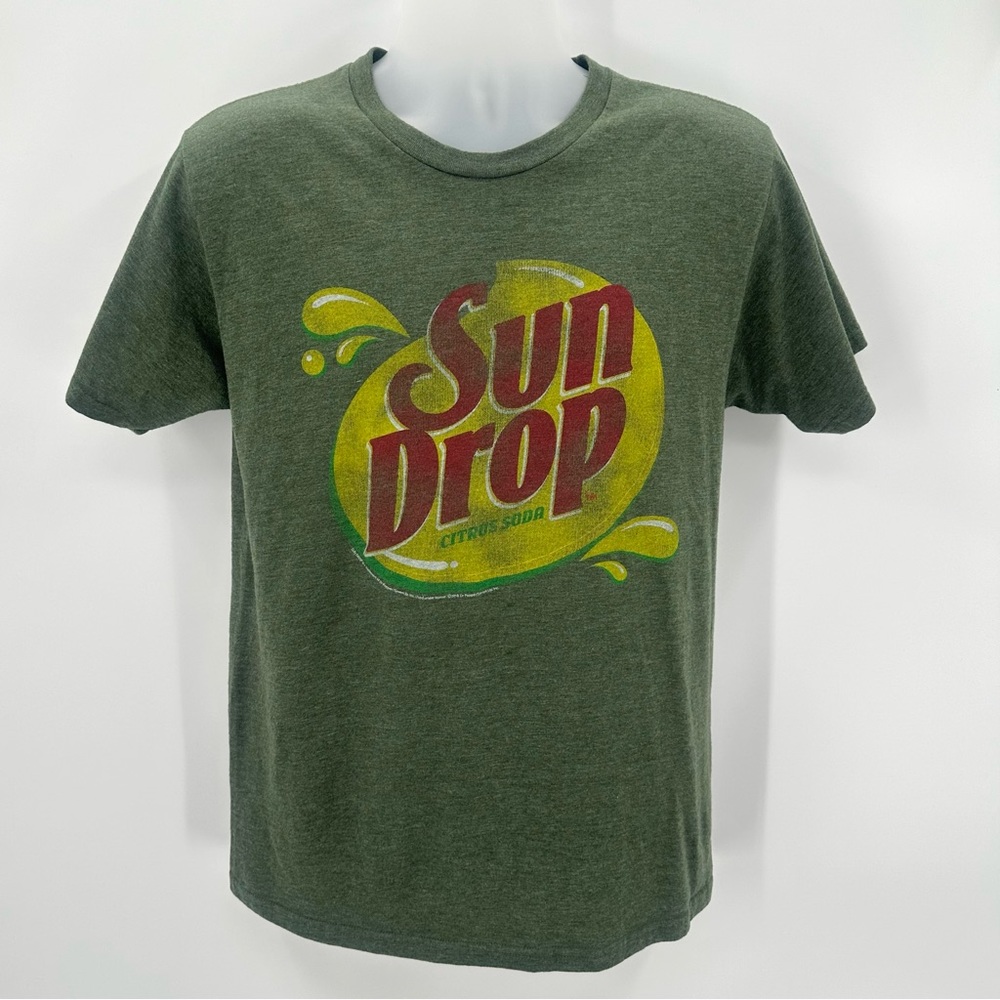 Sun Drop T-shirt M Mens Green Graphic Retro TEE LUV